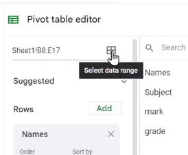 navigate to the Data tab.
