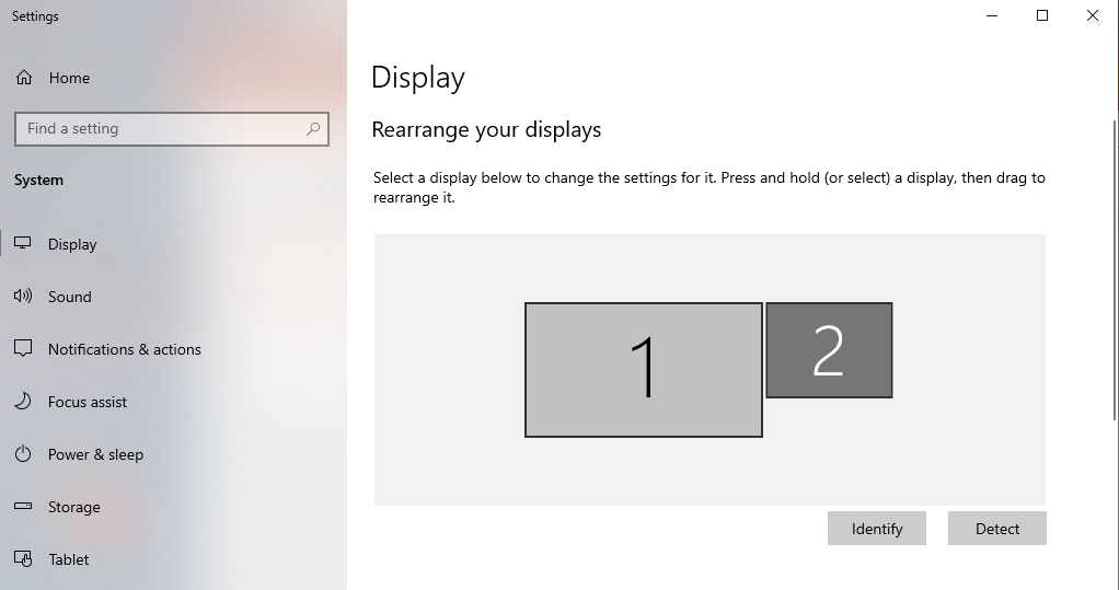 Display setting