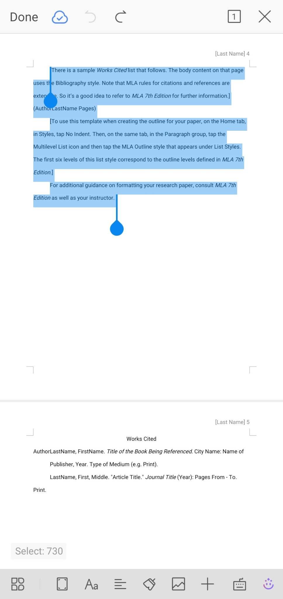 “Turn text to two columns in WPS Office”