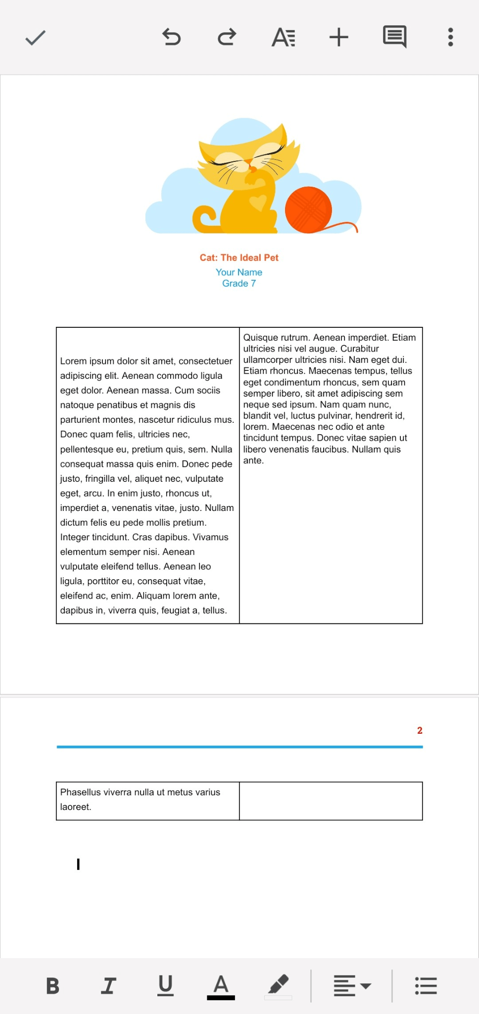 “Adjust text in table”