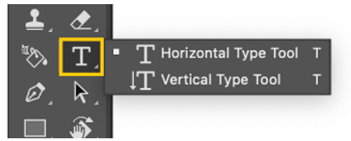 Select the Type tool from the toolbar