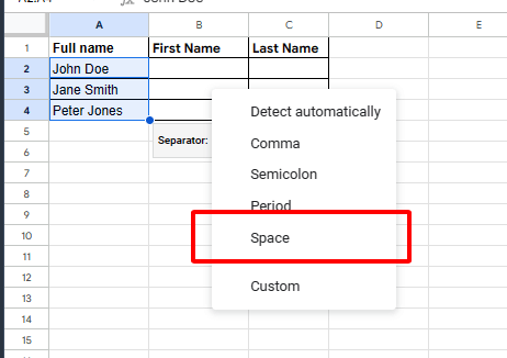 Open Google Sheets