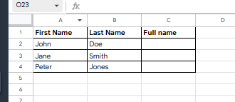 Open Google Sheets