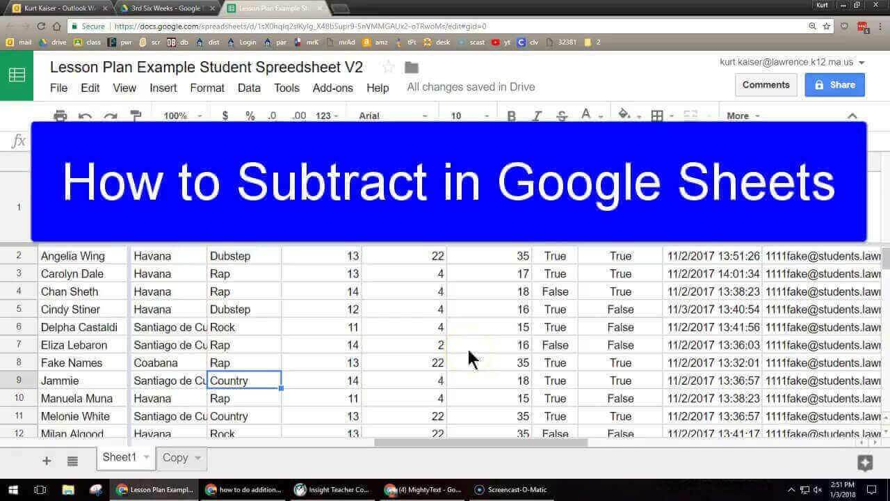 How to Use Subtraction Formula in Google Sheets: A Step-by-Step 
