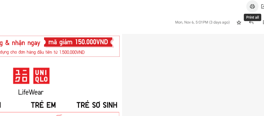 Select Print button on the top