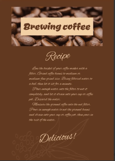 Google Docs Recipe Brewing Template