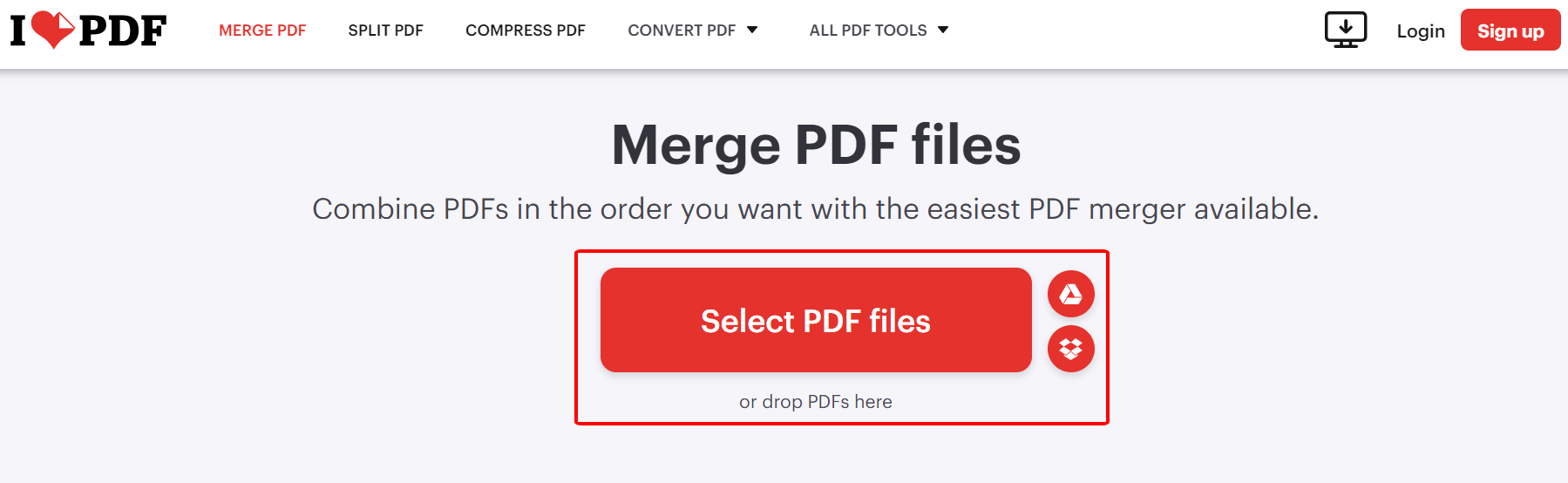 Choose select file to upload PDF file.