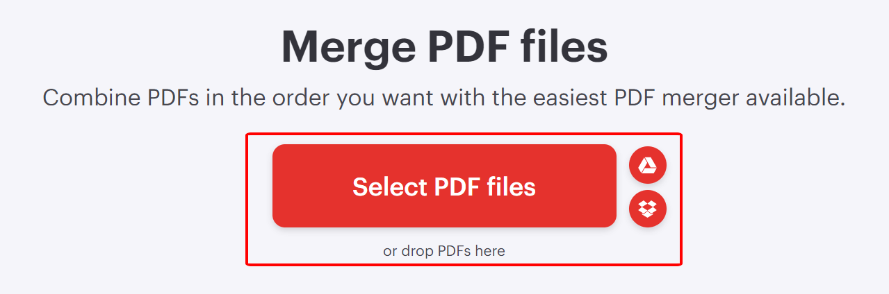 Upload files to merge
