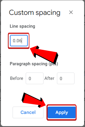 Google Docs line spacing