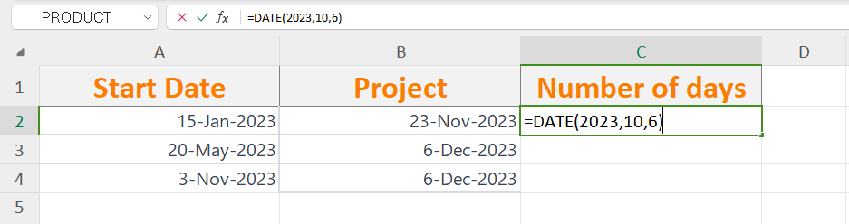 WPS Office date function argument