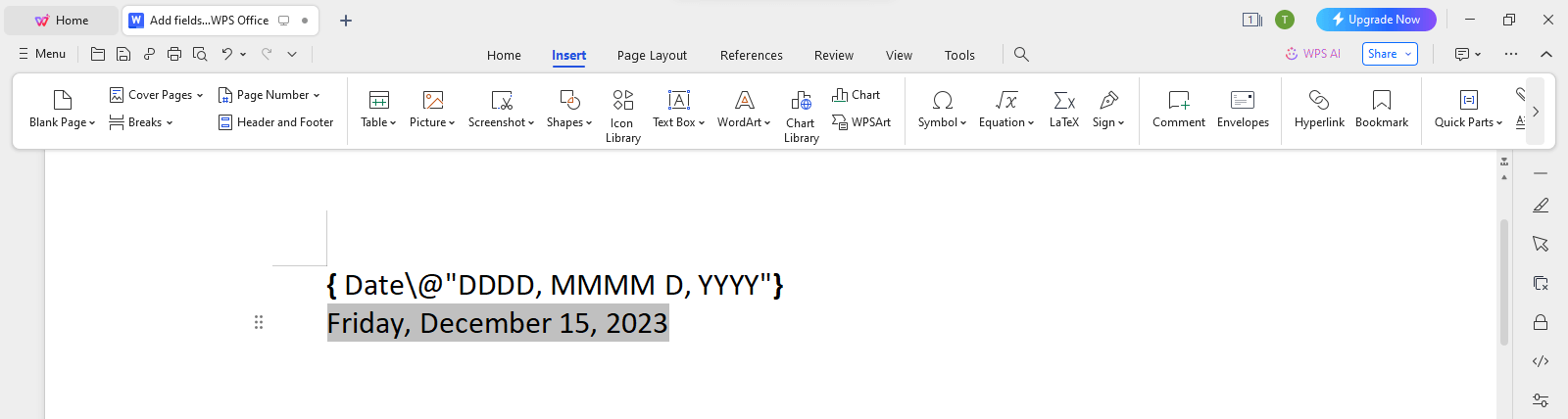 WPS Office Date-Time Format Switch example