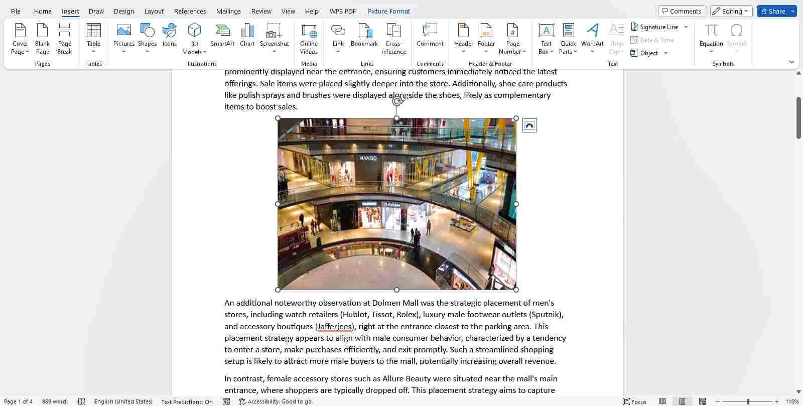 удалить якорь из документа Word