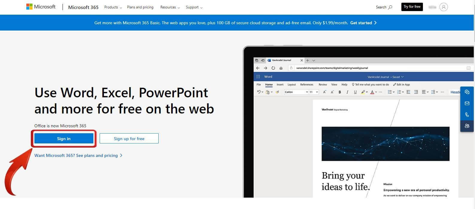 Microsoft 365 在線登入