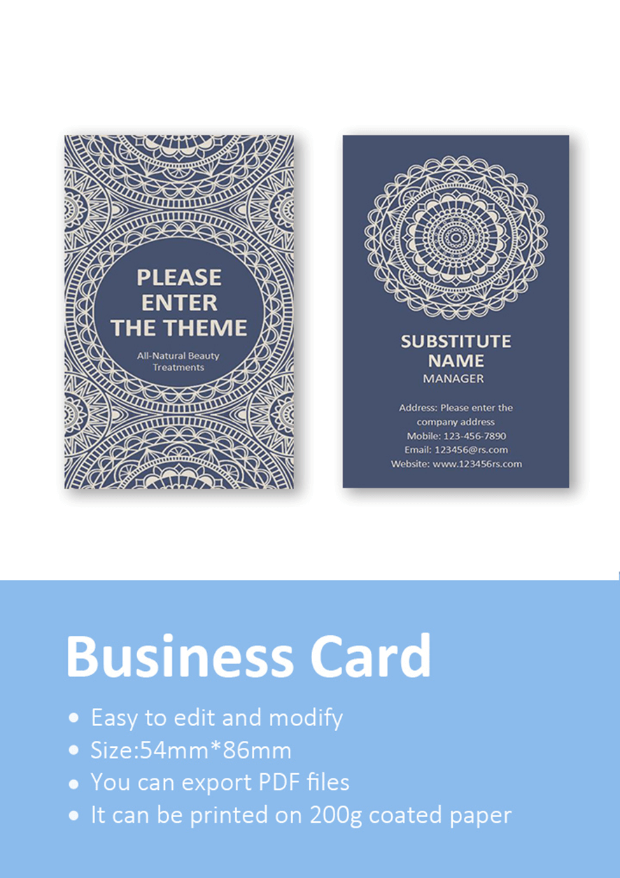 Tarjeta empresarial vertical.