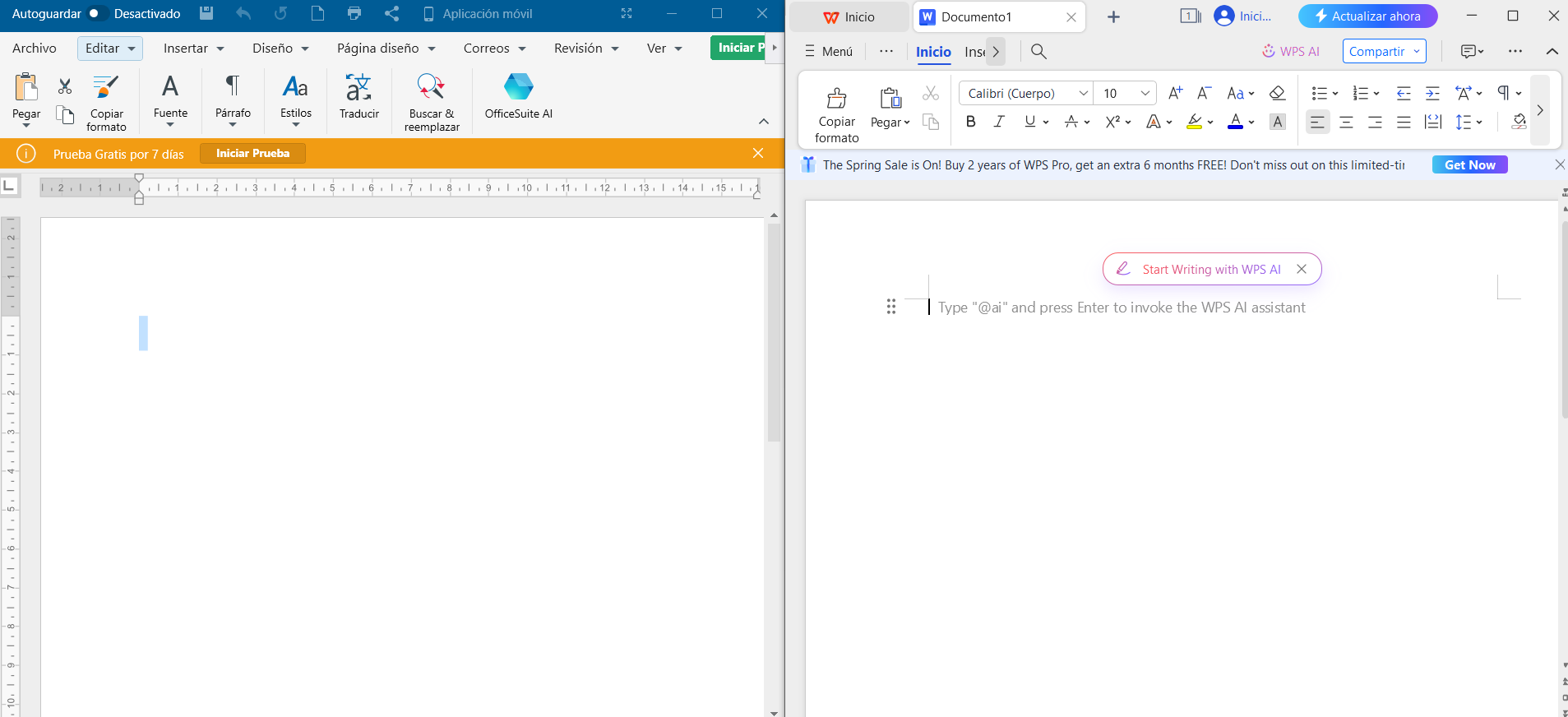 WPS Office vs Office Suite [Comparativa definitiva 2026]