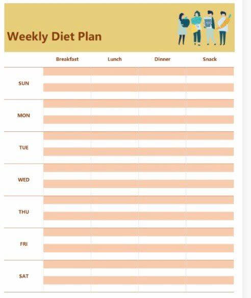 Las 10 Mejores Plantillas de Planes Dietéticos de Excel