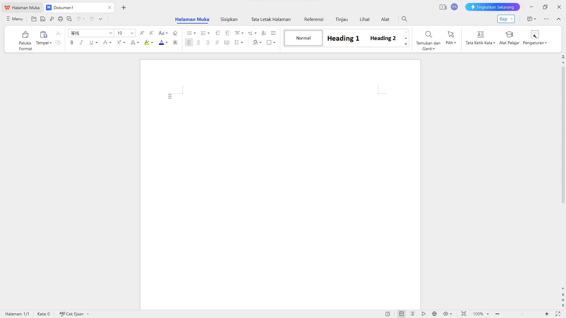 WPS Writer kompatibel dengan dokumen DOC dan DOCX.