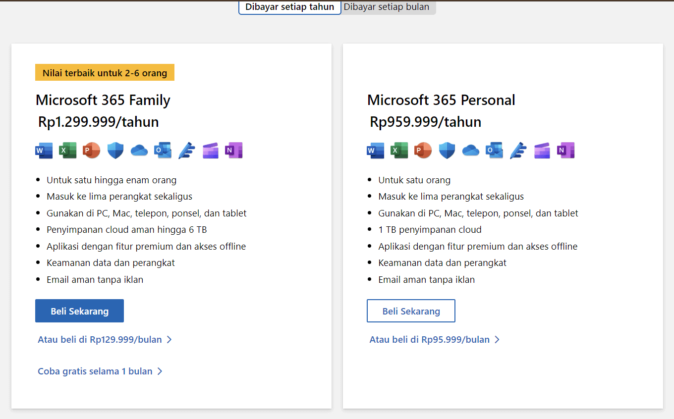  Langganan Office 365