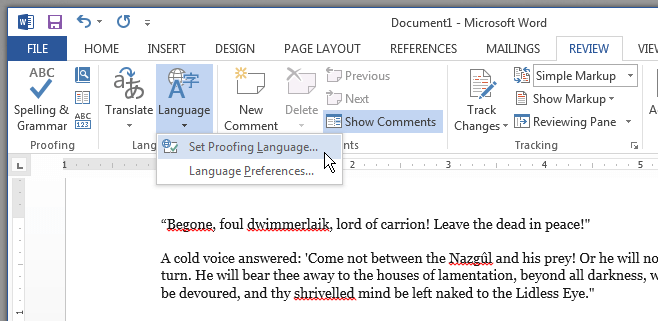 Traditional Spell Checker Within Microsoft Word