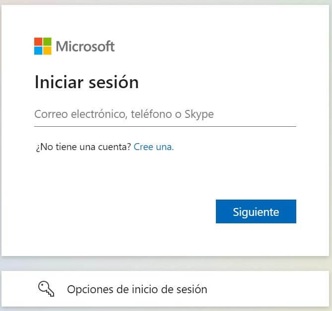 Iniciar sesión en Microsoft