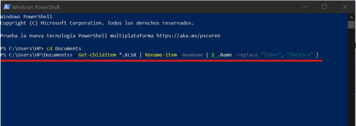 Introducir cmdlet Rename-Item