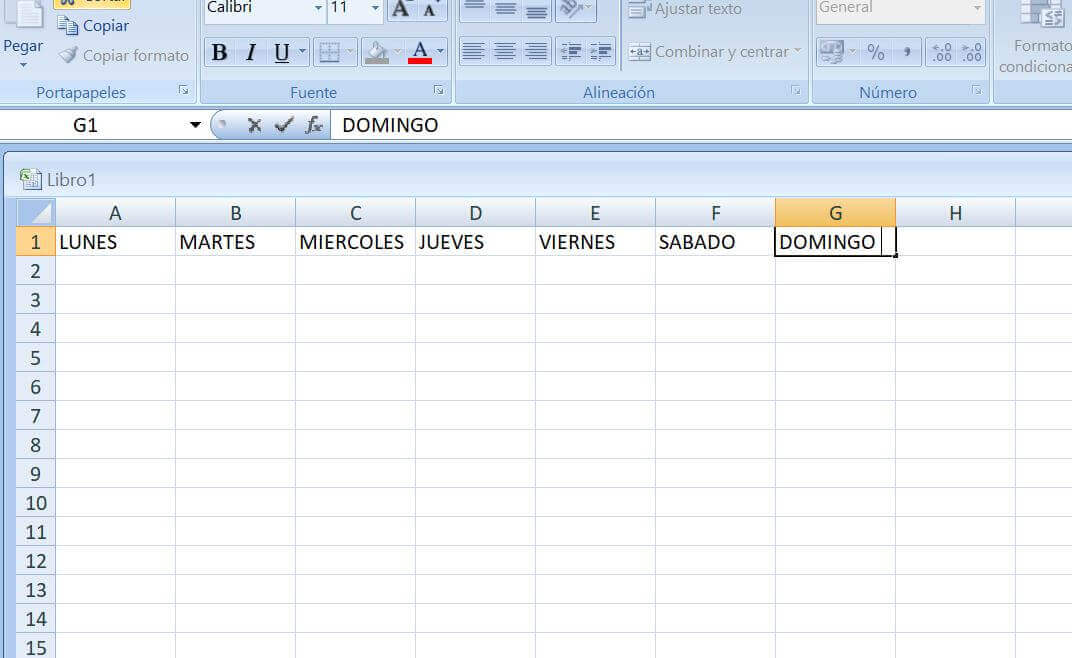 Días de la semana