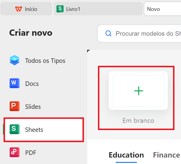 WPS Nova Planilha