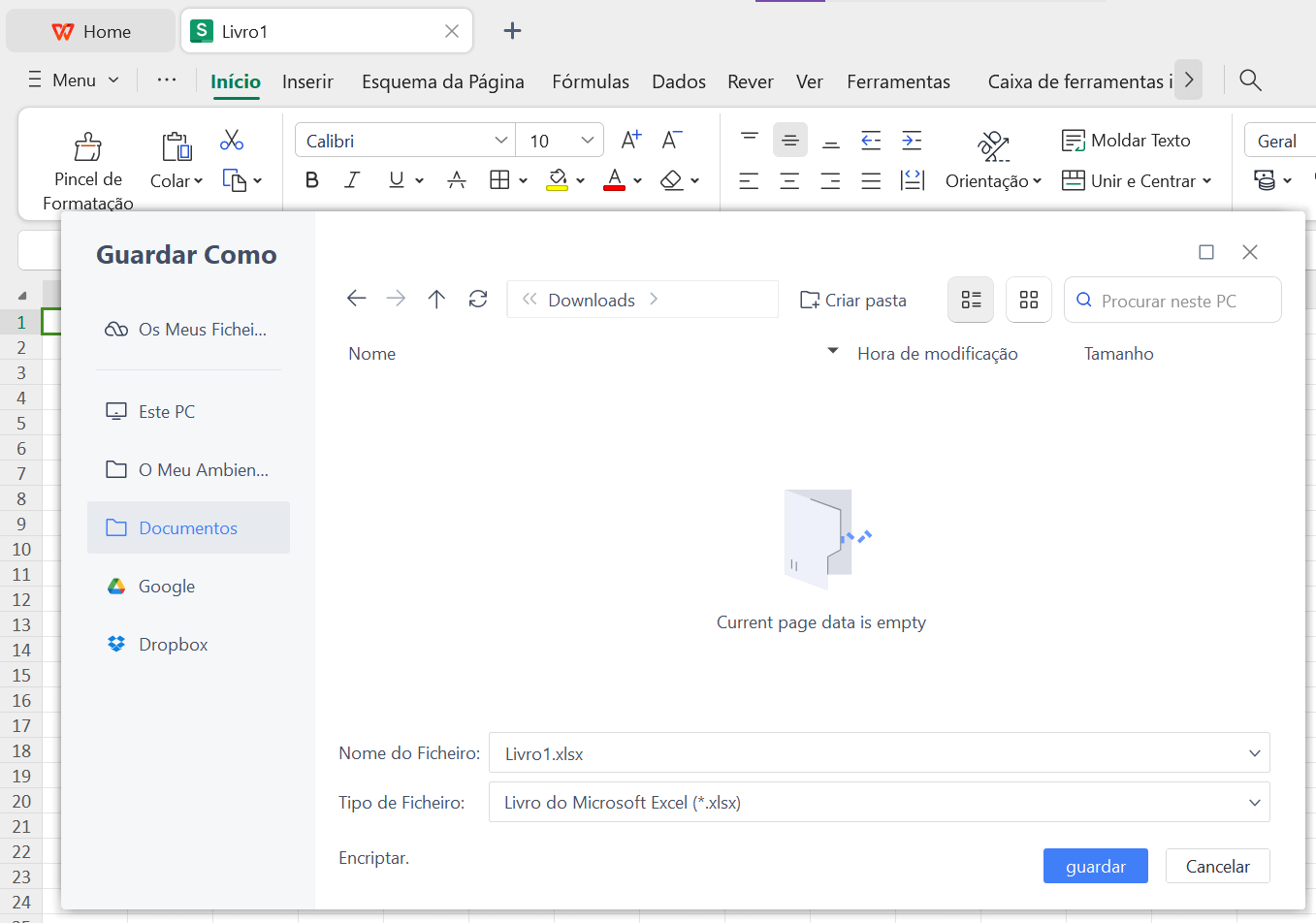 Select the file type you want to convert to