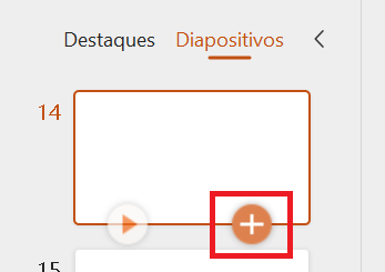 Adicionar slides