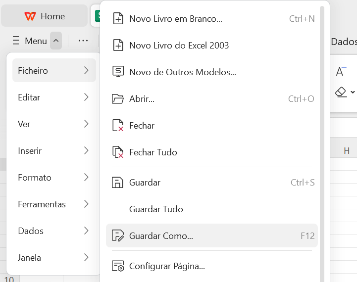 Select File from the dropdown menu, then choose Save As