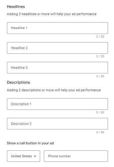 Limitações de caracteres do Google Ads para Títulos e Descrições