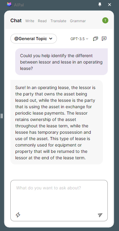 Interagindo com o AIPal