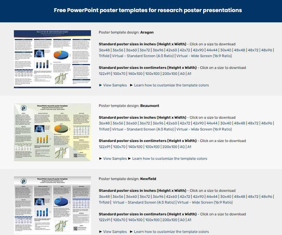 Plantillas de PosterPresentations
