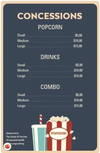 Póster de noche de cine