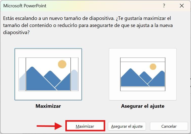 Ajustar el tamaño de la diapositiva en PowerPoint