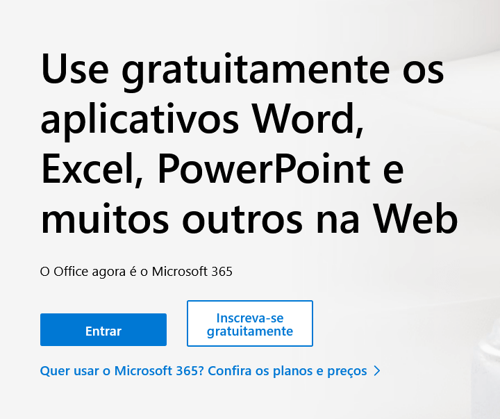 interface do office online