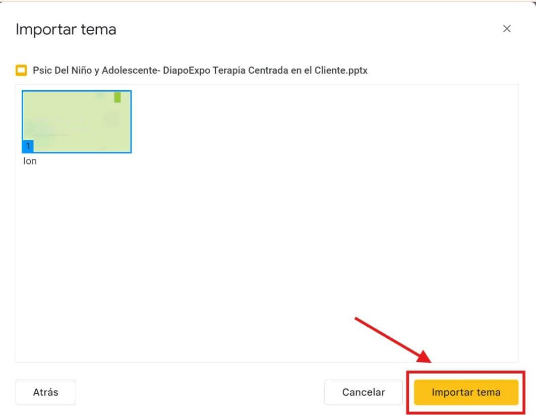 Importar tema de Google Slides