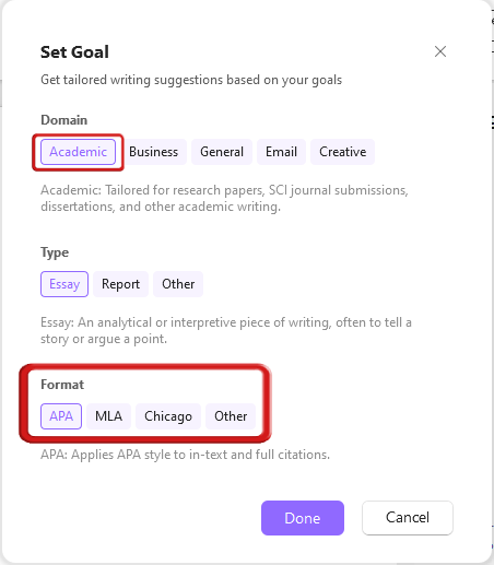 Definir Metas Acadêmicas para garantir uma Verificação Ortográfica mais personalizada