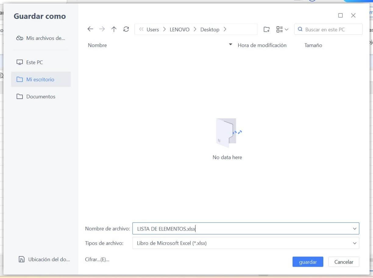 Guardar los datos después de editarlos en WPS Office