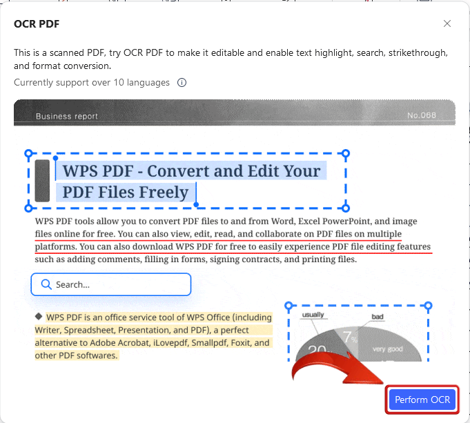 Esegui OCR su PDF scannerizzati