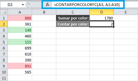 Cómo Contar Celdas por Color en Excel