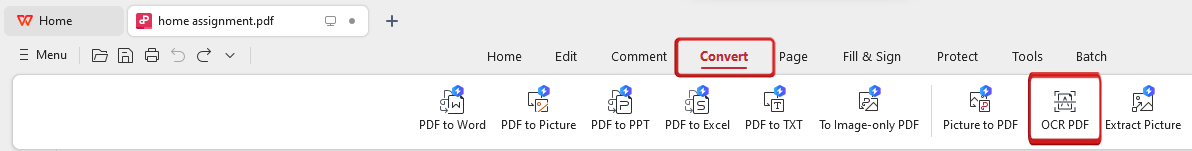 WPS PDF OCR