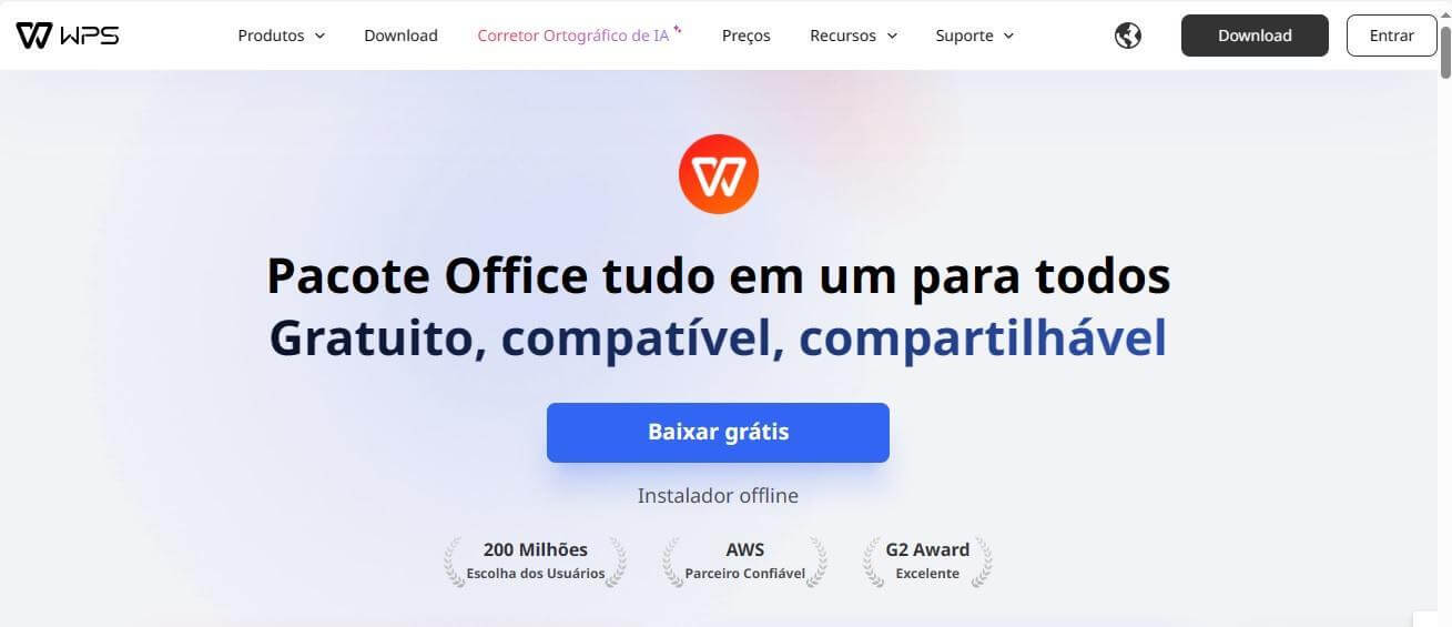 Baixar grátis o WPS Office