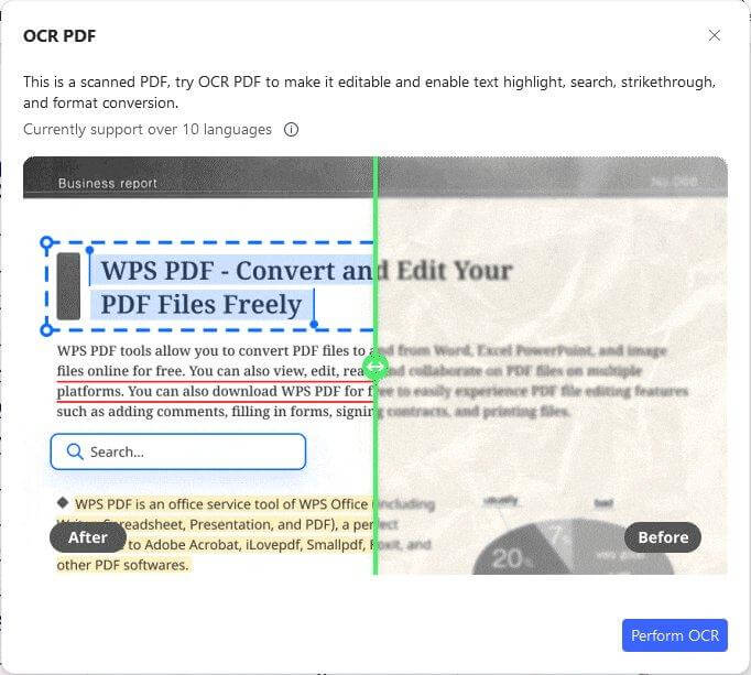 WPS OCR PDF