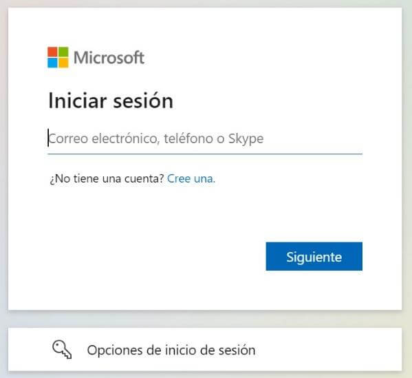Iniciar sesión en Microsoft