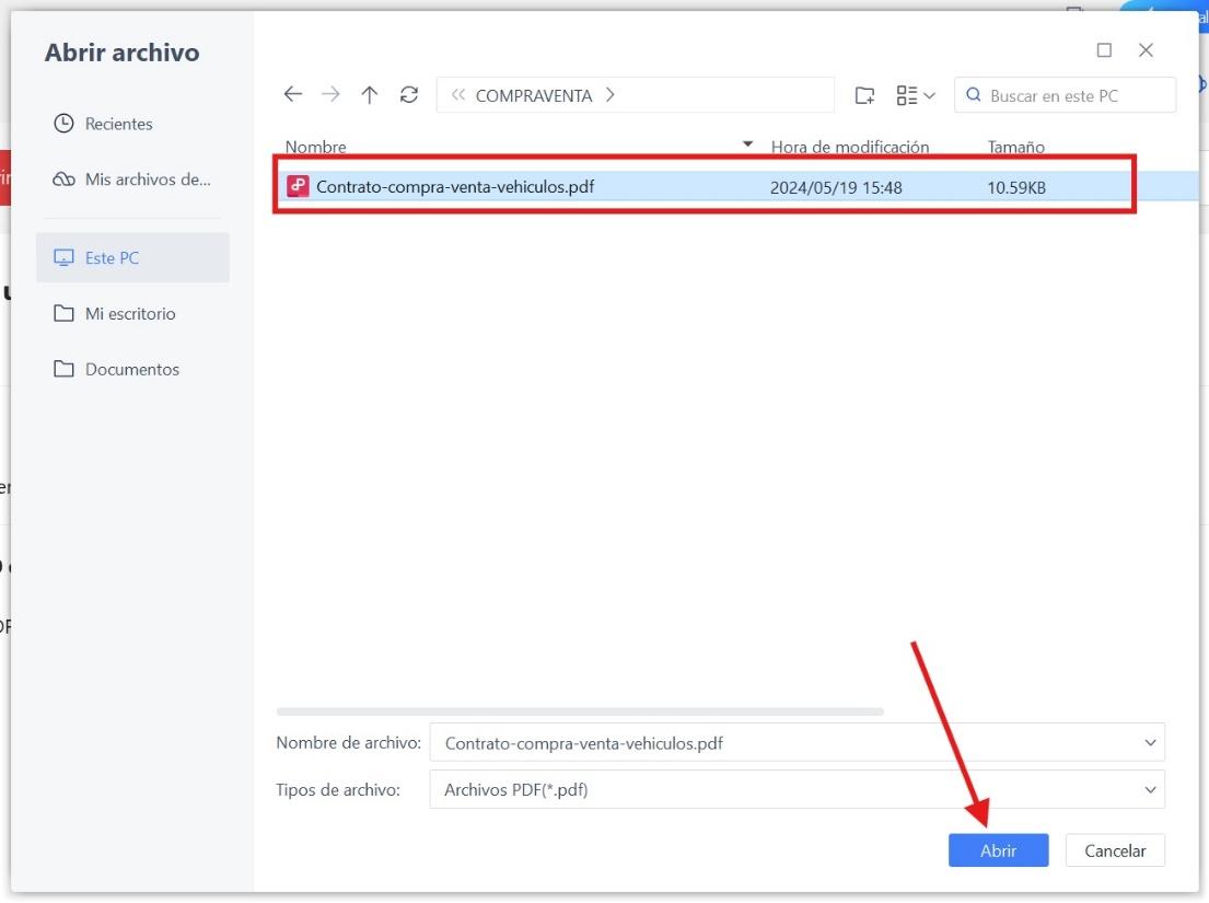Abrir archive en WPS PDF