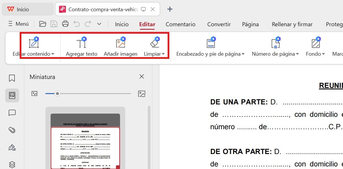  Editar archivo en WPS PDF