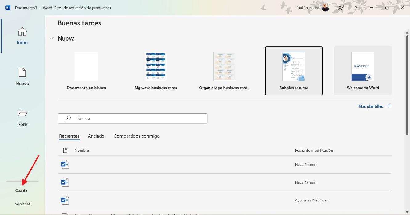 Comprobar la suscripción de sus aplicaciones de Microsoft Office
