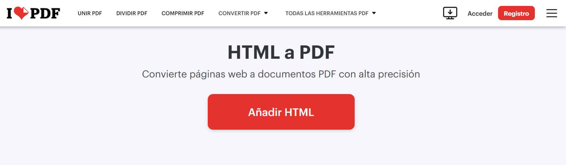 Añadir URL para convertir a PDF
