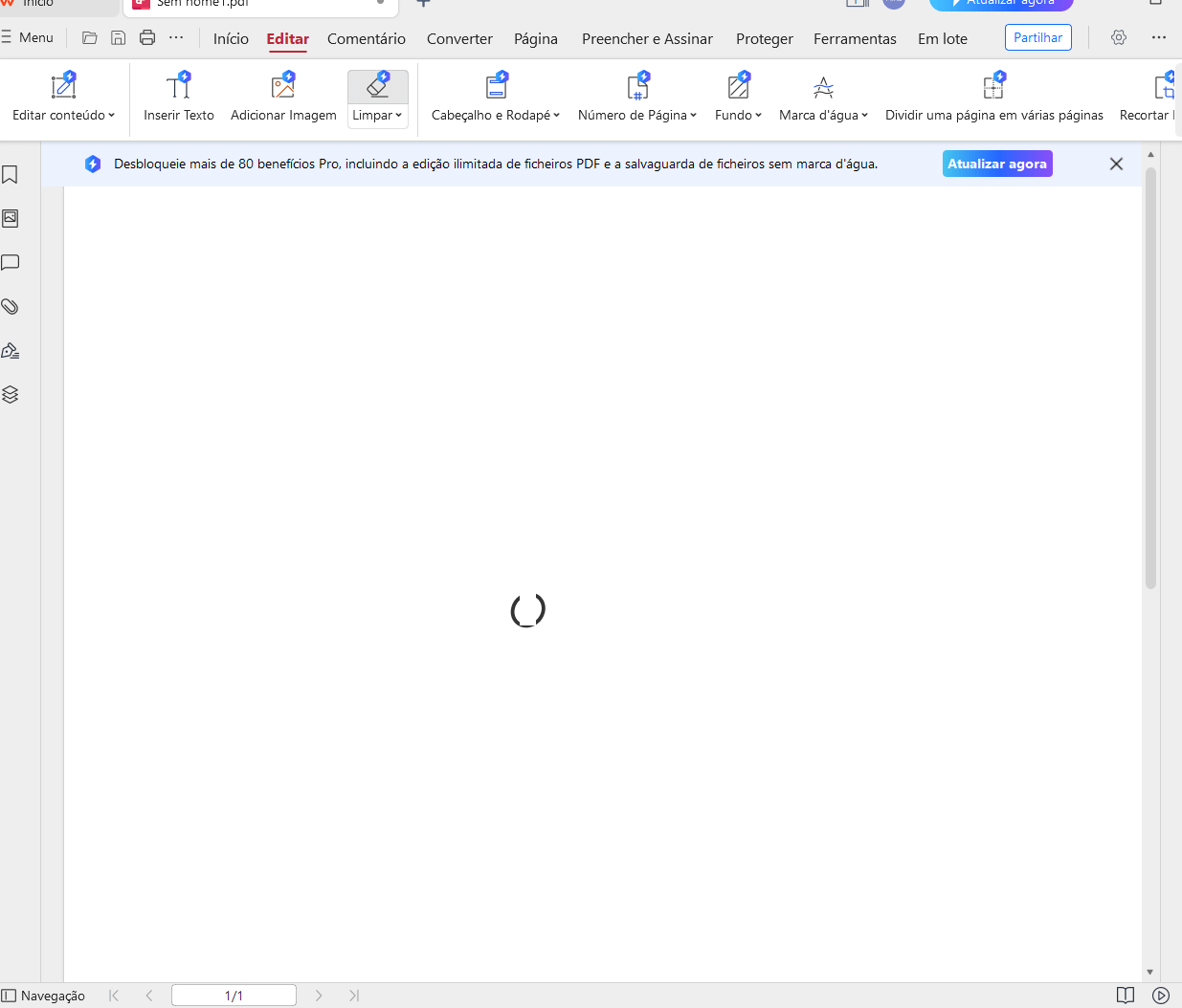 Selecionar Área para apagar em Contrato em PDF